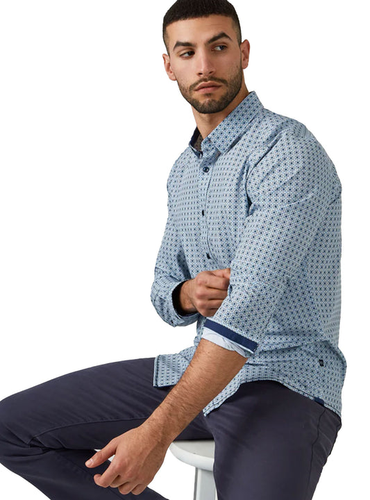 Meknes Long Sleeve Shirt (Light Blue)