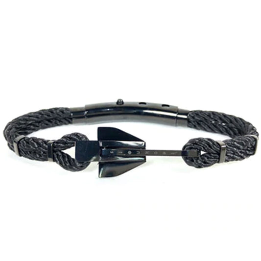Double Cord Danforth Bracelet (Black/Black) | Seaknots Bracelets