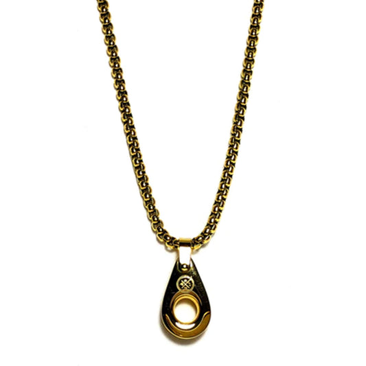 Box Chain Necklace with Pulley (Gold)
