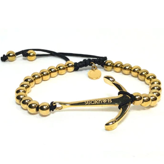 Medium Bead Anchor Bracelet (Gold)