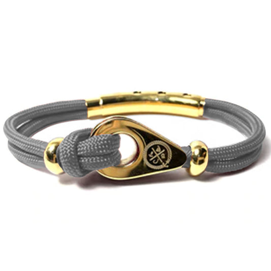 Double Cord Pulley Bracelet (Grey/Gold) | Seaknots Bracelets