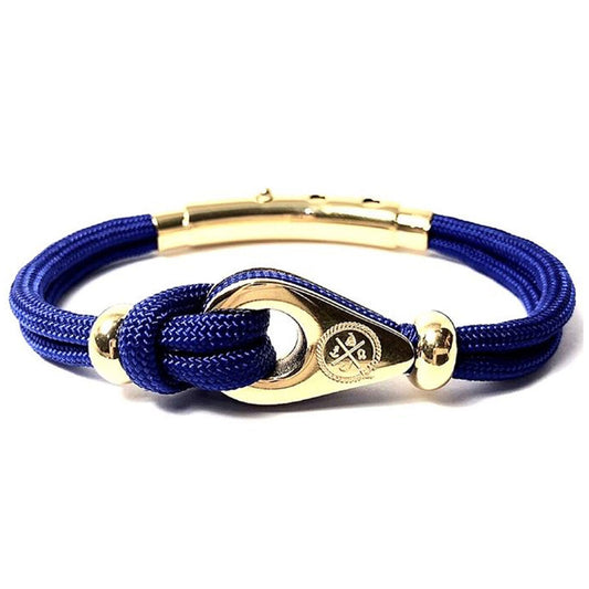 Double Cord Pulley Bracelet (Navy/Gold) | Seaknots Bracelets